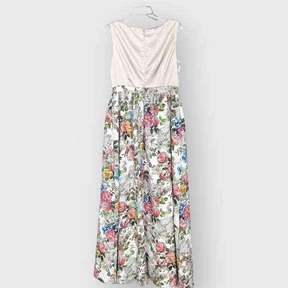 Adrianna Papel BHLDN Floral Gown sleeveless maxi dress - Picture 2 of 10